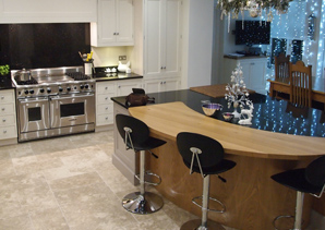 wood mixed modern kitchen