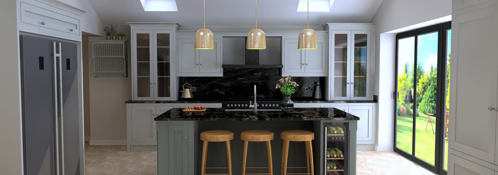 dark color modern kitchen