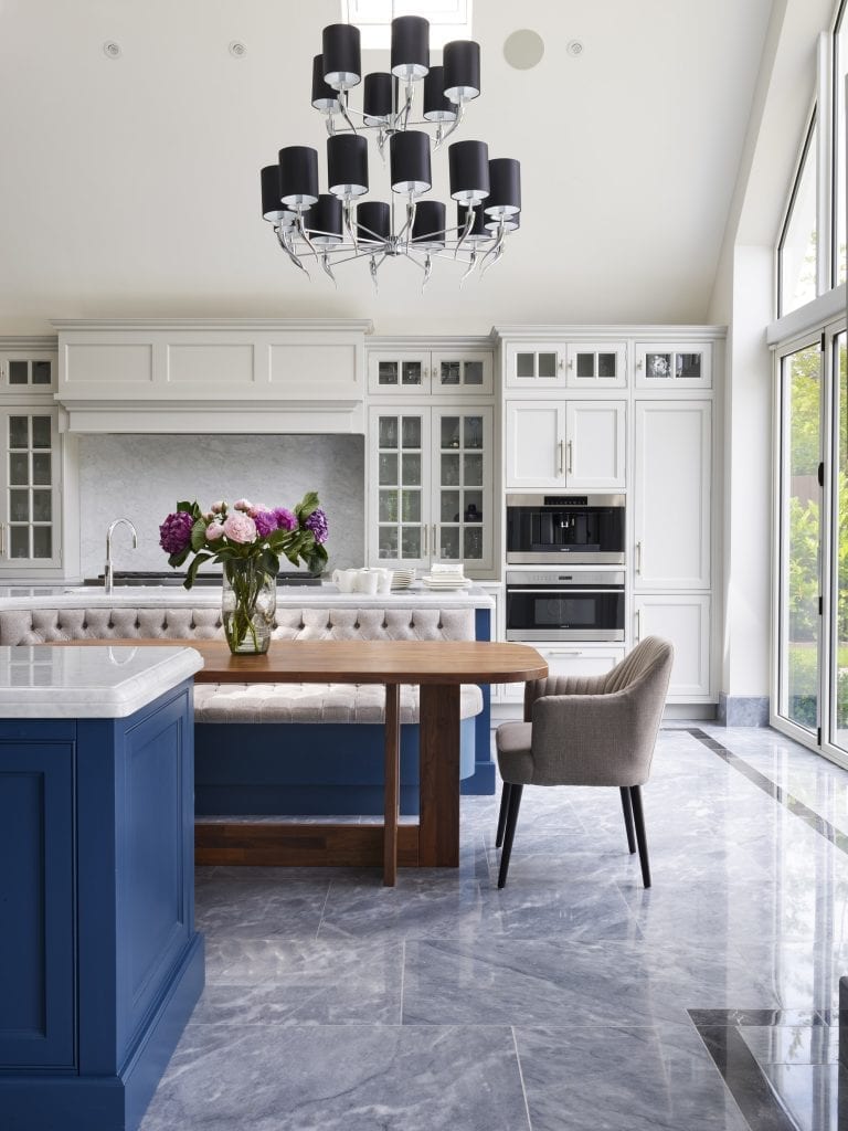 Blue Color Theme Modern Kitchen