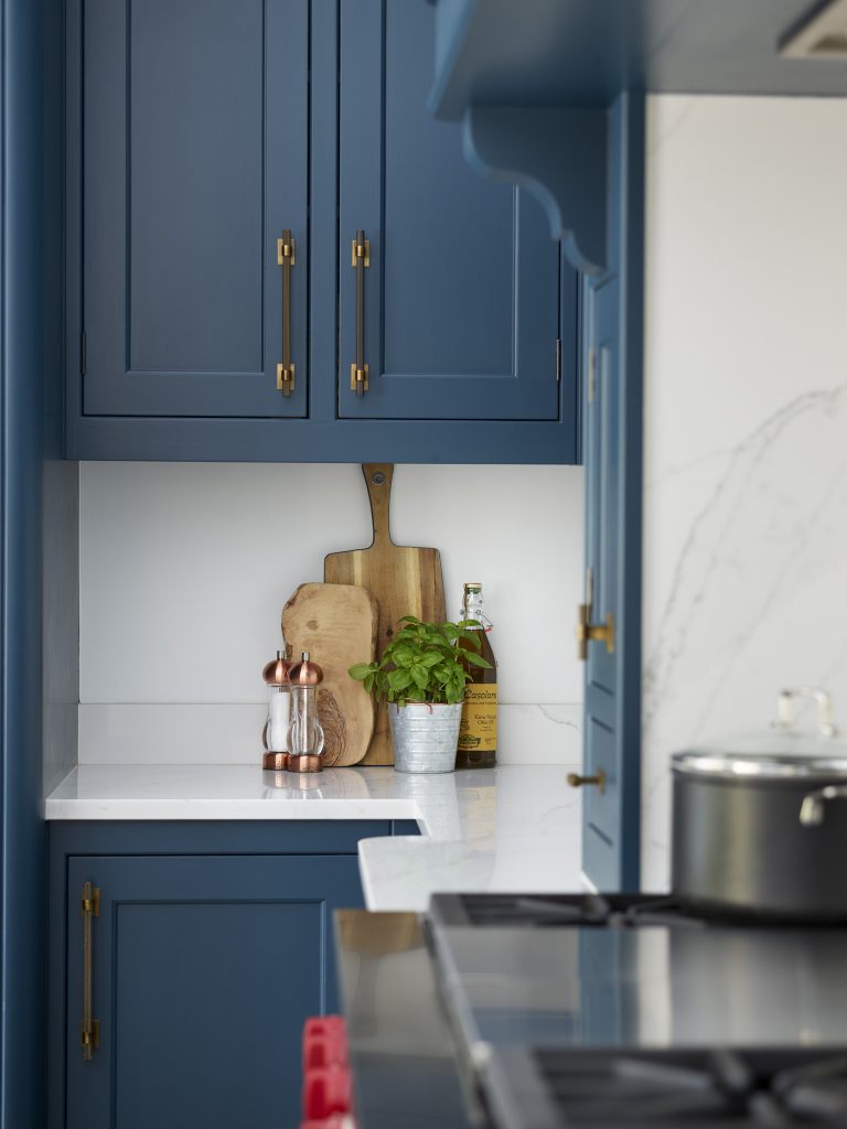 Blue Color Kitchen Cabinets