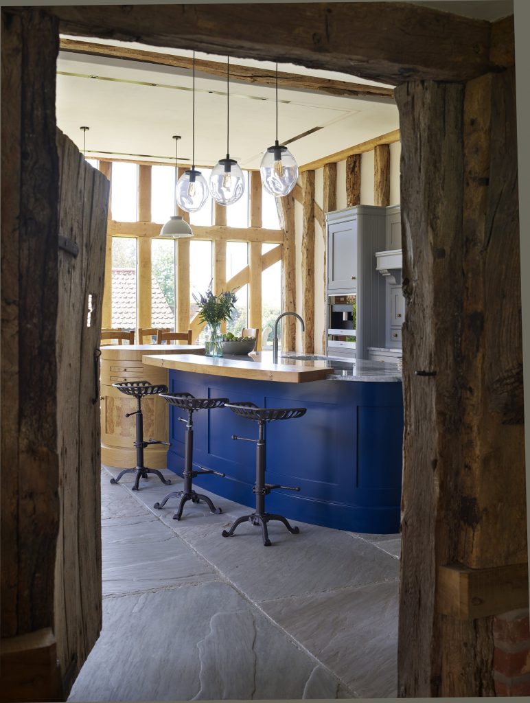 Wooden Door And A Classic Kitchen