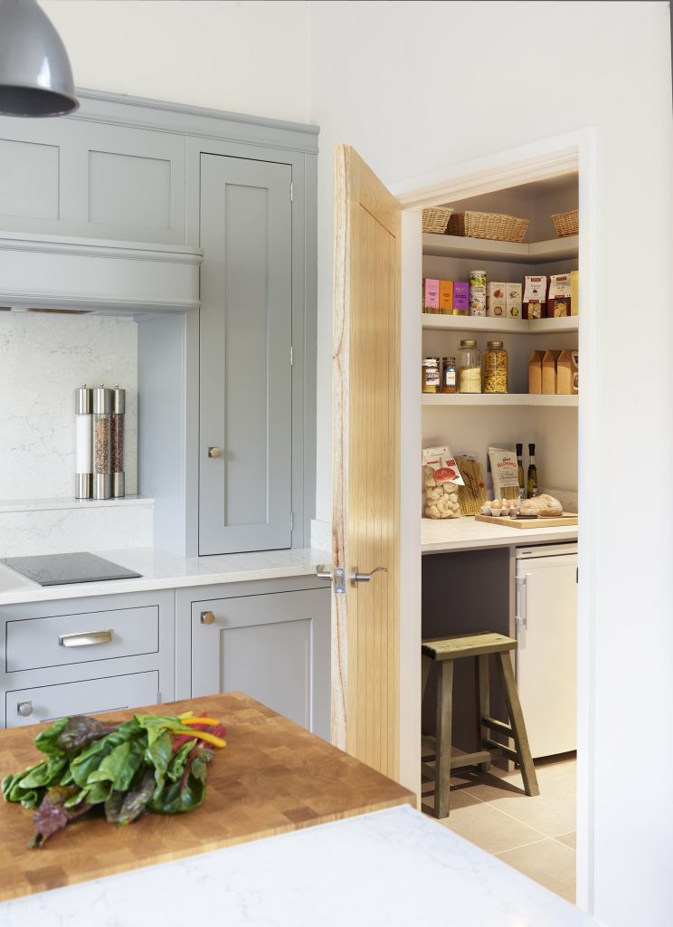 Gray Cabinet And Food Storage