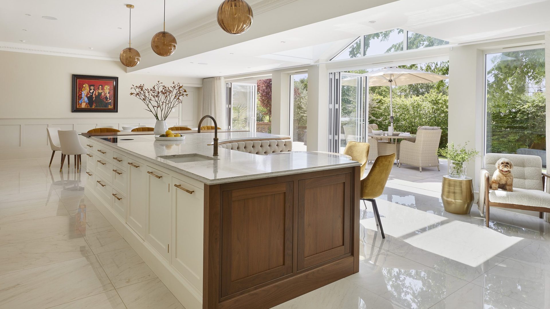 kitchen with access to backyard space