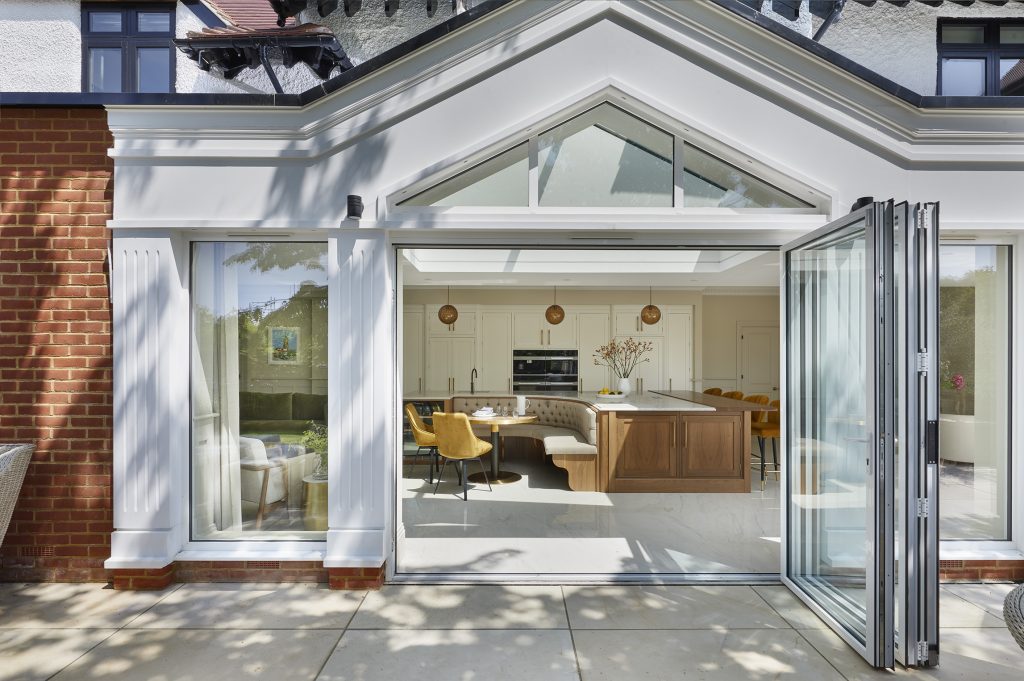 kitchen with backyard access