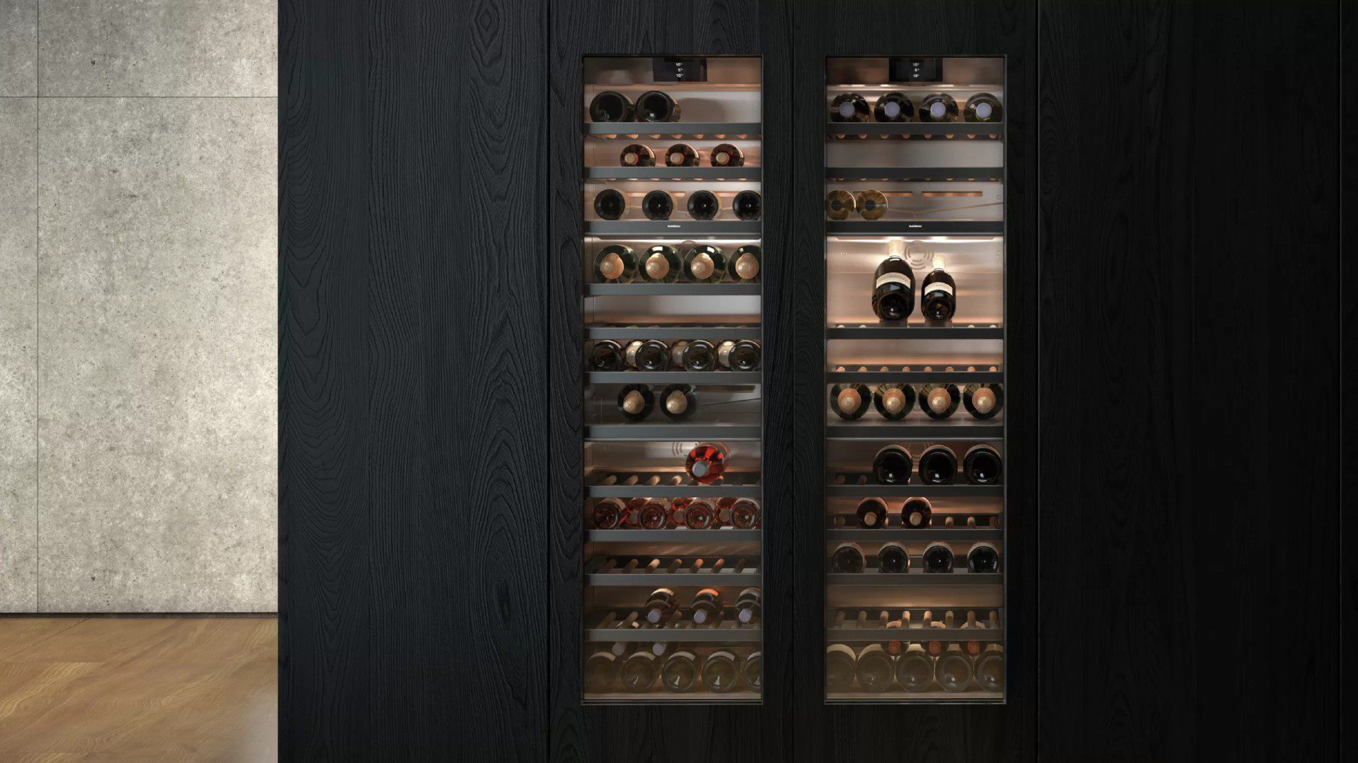drinks cabinet in dark wood